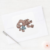 Sticker Carré Loup-garou courant (Enveloppe)
