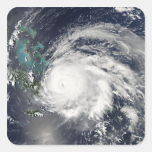 Sticker Carré L'ouragan Ike sur Cuba, Hispaniola