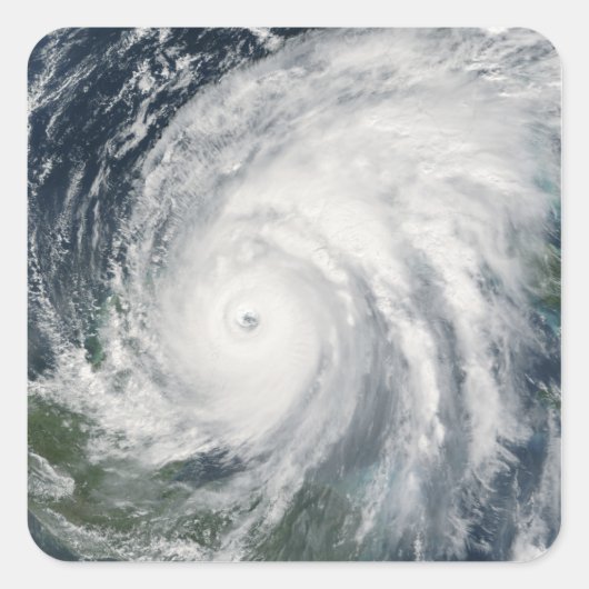 Sticker Carré L'ouragan Wilma sur le Mexique (Devant)