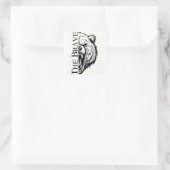 Sticker Carré L'Ours Brave (Sac)