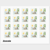 Sticker Carré Lousiana (Feuille)