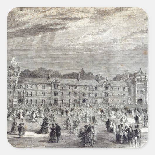 Sticker Carré L'ouverture de Keble College, Oxford (Devant)