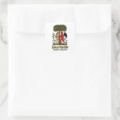 Sticker Carré Love at First Bite - Medieval Devil & Eve Meme (Sac)