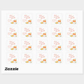 Sticker Carré Love At First Spritz Bridal Shower  (Feuille)