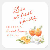 Sticker Carré Love At First Spritz Bridal Shower  (Devant)