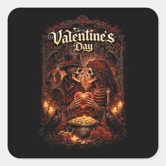 Sticker Carré Love Beyond the Grave (Devant)