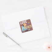 Sticker Carré LOVE × CAPYBARA - Custom (Enveloppe)