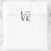 Sticker Carré Love Cats (Sac)