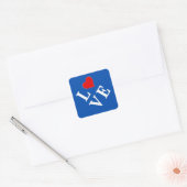 Sticker Carré LOVE chic moderne (Enveloppe)