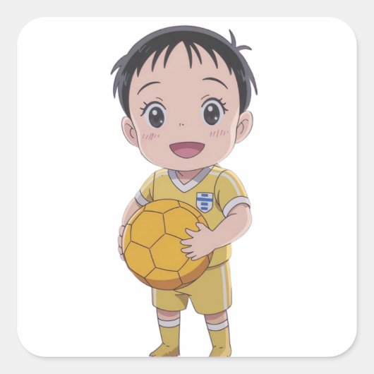 Sticker Carré Love football (Devant)