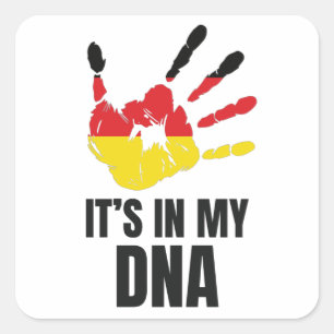 Sticker Carré Love Germany German Pride In my DNA German Family