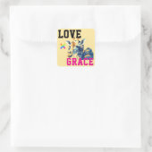 Sticker Carré LOVE × GIRAFFE - Custom (Sac)