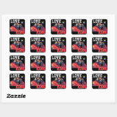Sticker Carré LOVE × GORILLA - Custom (Feuille)