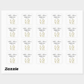 Sticker Carré LOVE Graphic Text - Faux Gold (Feuille)