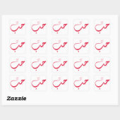 Sticker Carré Love - Houb - Arabe Calligraphie (Feuille)