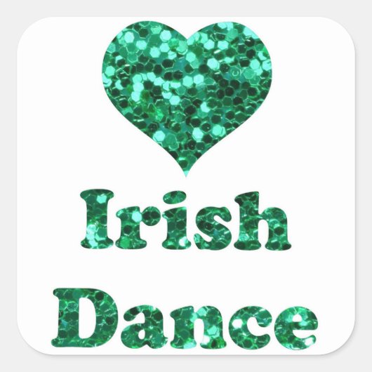 Sticker Carré Love Irish Dance (Devant)