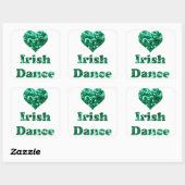 Sticker Carré Love Irish Dance (Feuille)