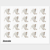 Sticker Carré Love Jack Russell Terrier Chien Chien Chien Chien  (Feuille)