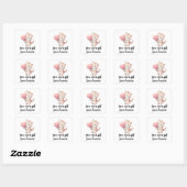 Sticker Carré Love Kitten Valentines Coeur rose Aquarelle Chat (Feuille)