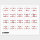 Sticker Carré Love Music (Feuille)