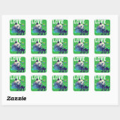Sticker Carré LOVE × PANDA - Custom (Feuille)