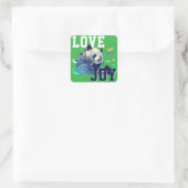 Sticker Carré LOVE × PANDA - Custom (Sac)