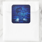 Sticker Carré Love, Passion act - paire avec dauphin (Sac)