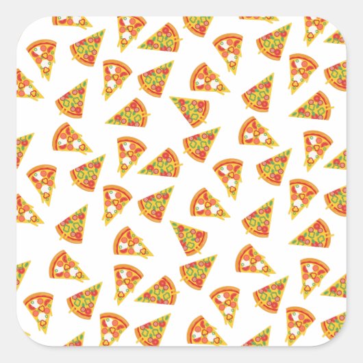 Sticker Carré Love Pizza (Devant)