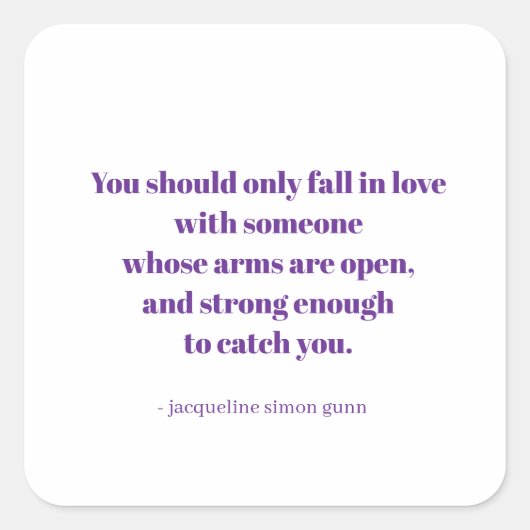 Sticker Carré Love quote (Devant)