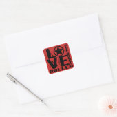 Sticker Carré LOVE Roller Derby (Enveloppe)