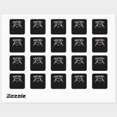Sticker Carré Love Skeleton Hand Classic (Feuille)