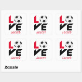 Sticker Carré Love soccer (Feuille)