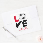Sticker Carré Love soccer (Enveloppe)