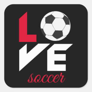 Sticker Carré Love soccer
