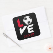 Sticker Carré Love soccer (Enveloppe)