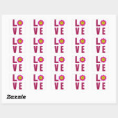 Sticker Carré Love Sunflower (Feuille)
