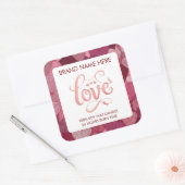 Sticker Carré Love Valentine’s Day Candle Label (Enveloppe)