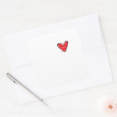 Sticker Carré Love You More Creative Minimal Style (Enveloppe)