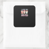 Sticker Carré Love You More Minimal Design  (Sac)