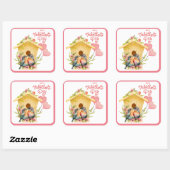 Sticker Carré Lovebird Valentine's Day (Feuille)