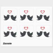 STICKER CARRÉ LOVEBIRDS (Feuille)