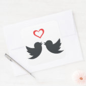 STICKER CARRÉ LOVEBIRDS (Enveloppe)