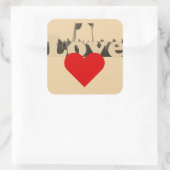 Sticker Carré Lovely Compassion Red Special Heart (Sac)