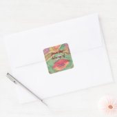Sticker Carré Lovely leaves custom bookplates (Enveloppe)