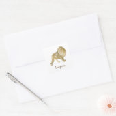 Sticker Carré Lovely Lion (Enveloppe)