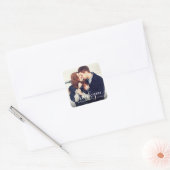 Sticker Carré Lovely Script Mariage Merci photo (Enveloppe)
