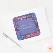 Sticker Carré Lovely Valentine Candle Label Editable Design (Enveloppe)