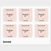 Sticker Carré Lovely Valentine Candle Label With Editable Text  (Feuille)