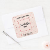 Sticker Carré Lovely Valentine Candle Label With Editable Text  (Enveloppe)