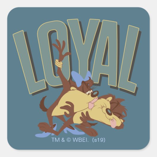 Sticker Carré Loyal Tasmanie She-Devil & TAZ™ (Devant)